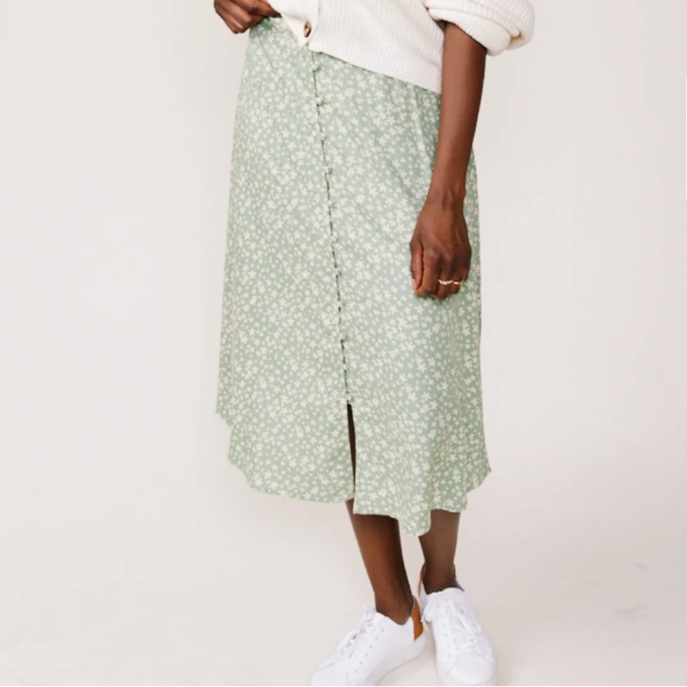Able Connie Button Down MIDI Skirt
